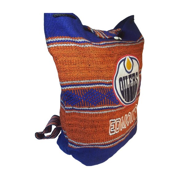 Edmonton Oilers Embroidered Cloth Backpack Tote Bag Shoulder Bag Woven Cloth Bag - Picture 6 of 10